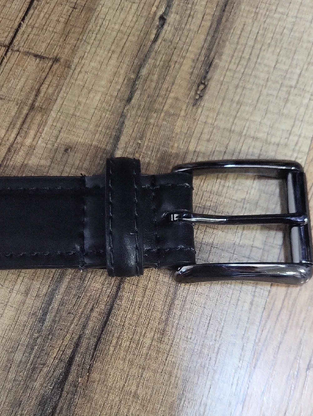 DICKIES Black Leather Black Metal Belt